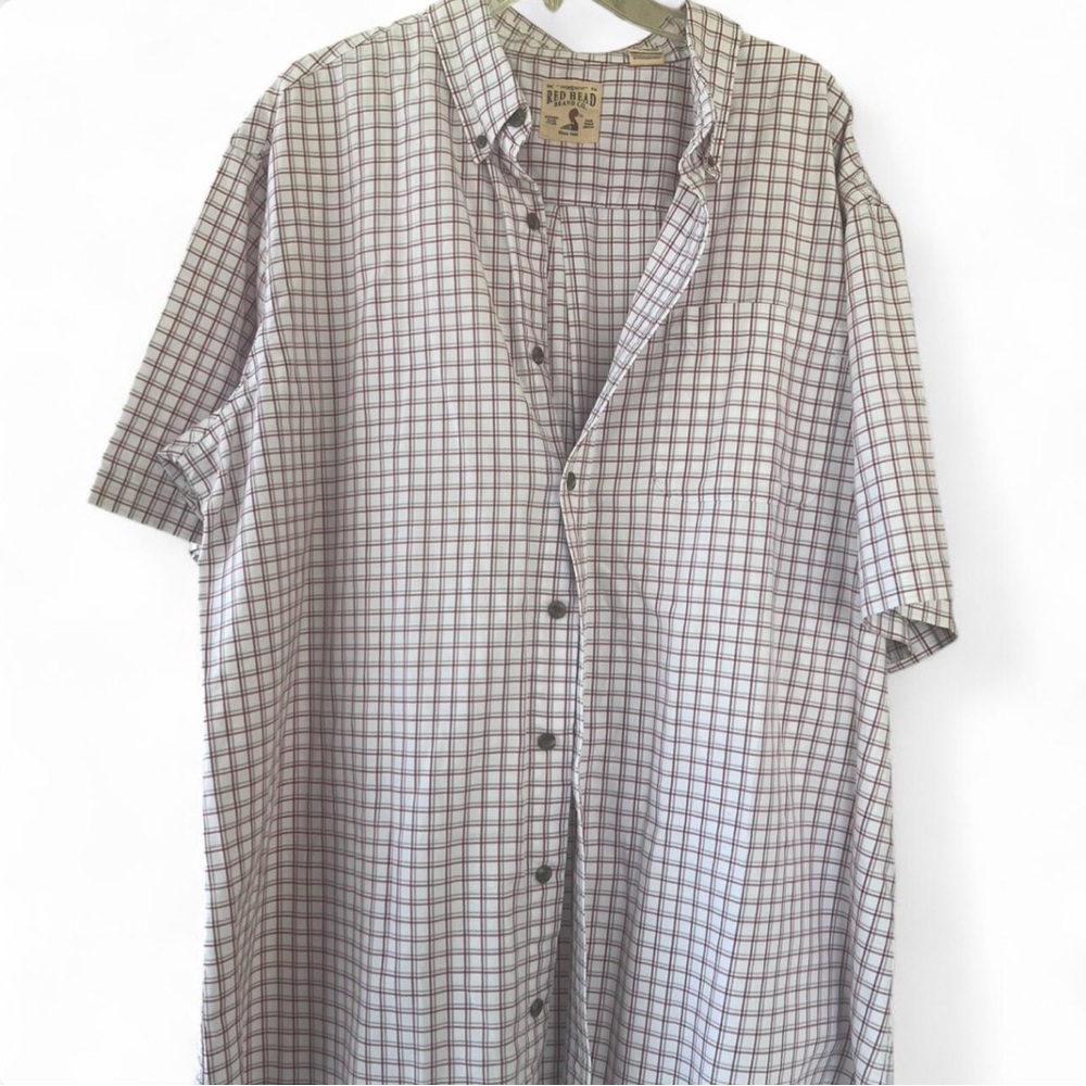 RedHead Men's Casual Plaid Button Down Shirt -XXLT. Like New